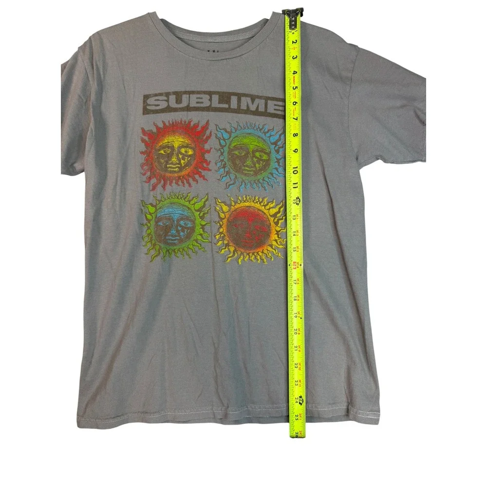 Sublime Band T-Shirt Grey Four Sun Graphic Tee‎ Youth Large YL Cotton